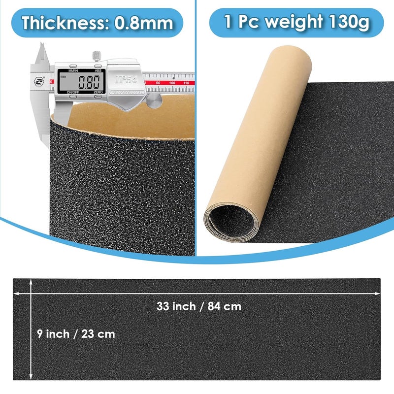 Aolabela 2 Pcs Skateboard & Scooter Grip Tape, 33" x 9", No Air Bubbles, Griptape, Skateboard & Scooter Tape, Non Slip Tape for Skateboards - Image 2